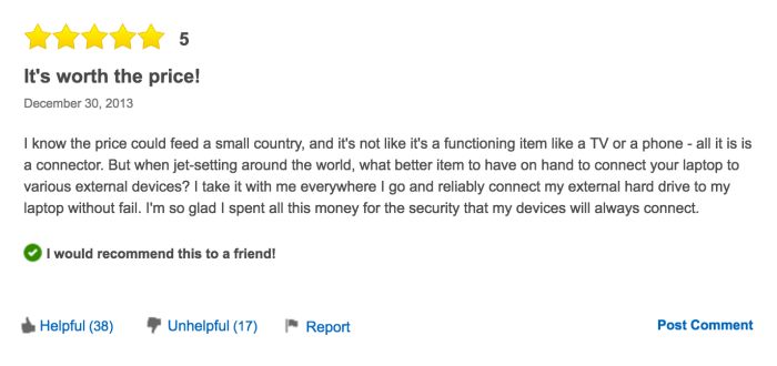 The Reviews For This $1,500 USB Cable Are Hilarious (8 pics)