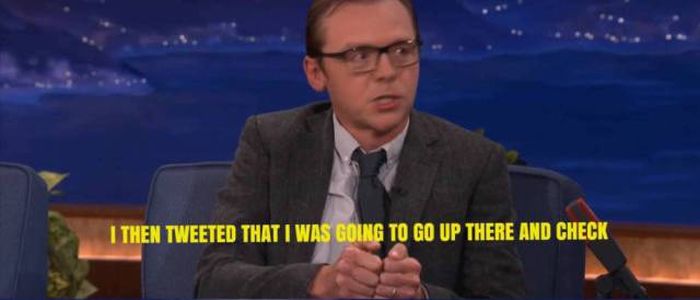 Simon Pegg Pulled An Outrageous Prank On All His Twitter Followers (9 pics)