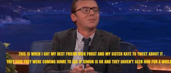 Simon Pegg Pulled An Outrageous Prank On All His Twitter Followers (9 pics)