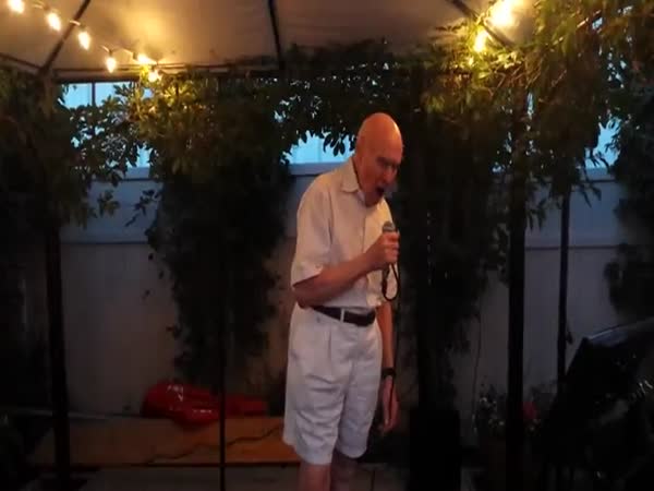 80 Year Old Sings Let The Bodies Hit The Floor At Karaoke