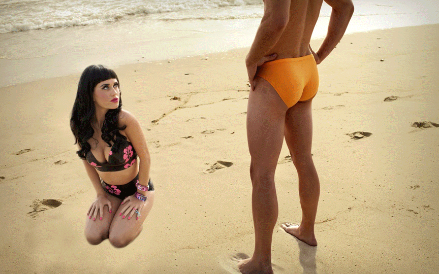 Katy Perry's Beach Picture Gets The Photoshop Treatment (8 pics + 3 gifs)