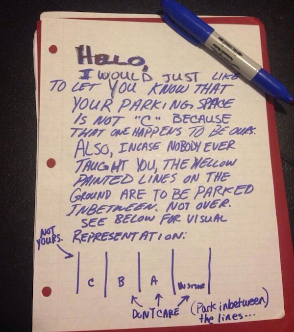 Angry Neighbors Write The Most Hilarious Notes (33 pics)