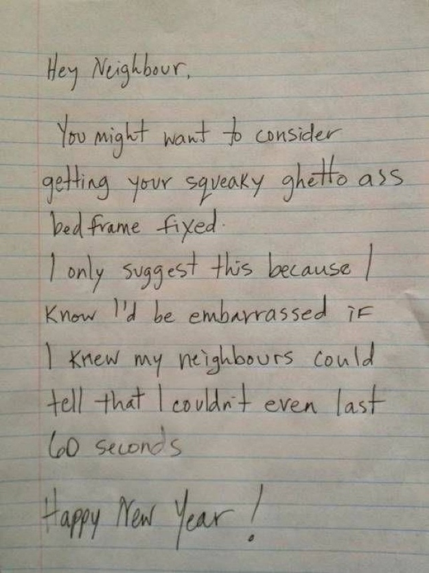 Angry Neighbors Write The Most Hilarious Notes 33 pics 