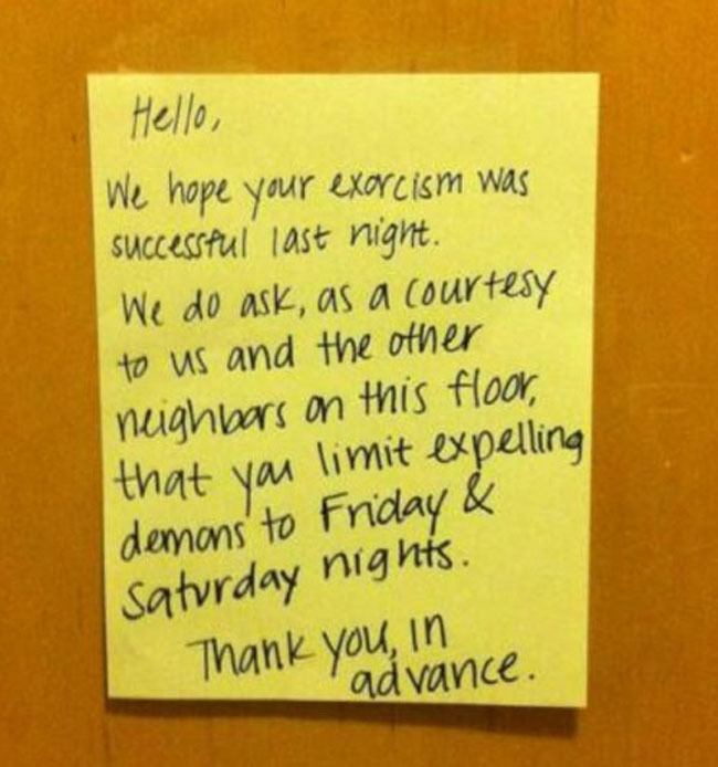 Angry Neighbors Write The Most Hilarious Notes (33 pics)
