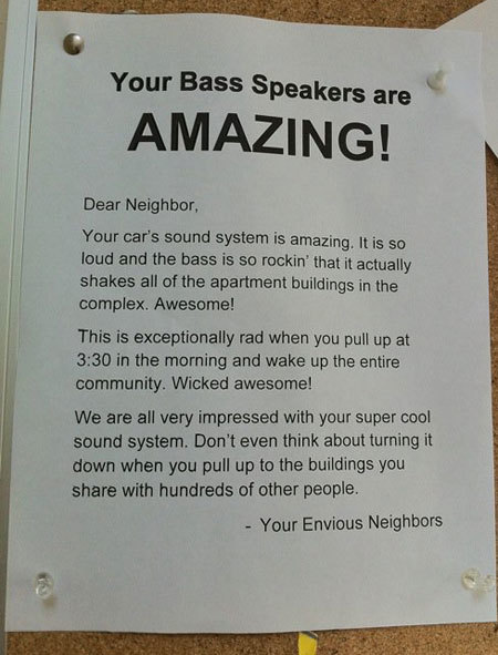 Angry Neighbors Write The Most Hilarious Notes (33 pics)
