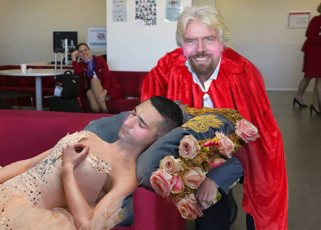 Richard Branson Asks For Photoshop Help After He Caught His Employee Sleeping (24 pics)