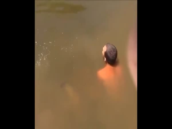 Girl Catches Fish With Bare Hands