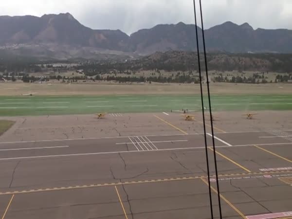 Airplanes Spontaneously Taking Off During A Microburst At An Airport