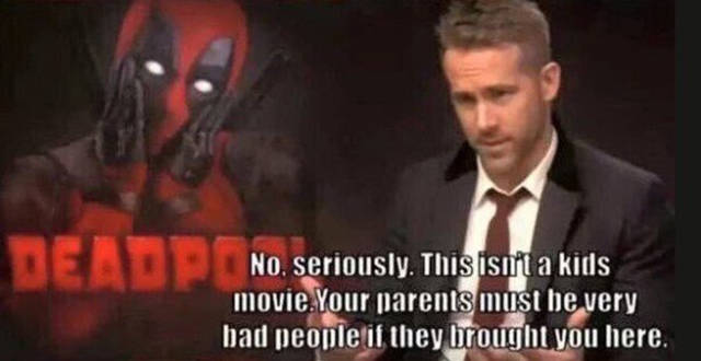 Ryan Reynolds Sends A Message To Kids Who Want To Watch Deadpool (11 pics)
