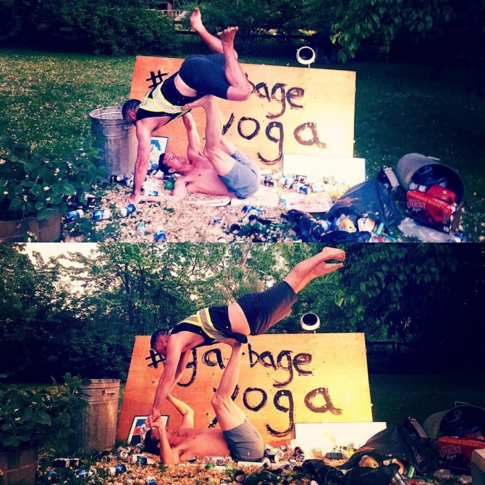 Traveling Man Embraces His Passion For Garbage Yoga (15 pics)