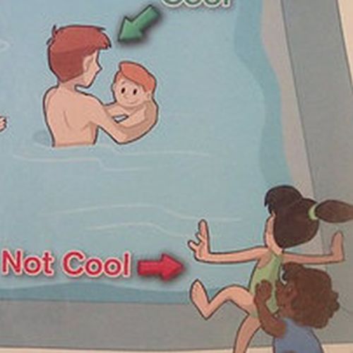People Are Calling This Red Cross Pool Safety Poster Racist (3 pics)