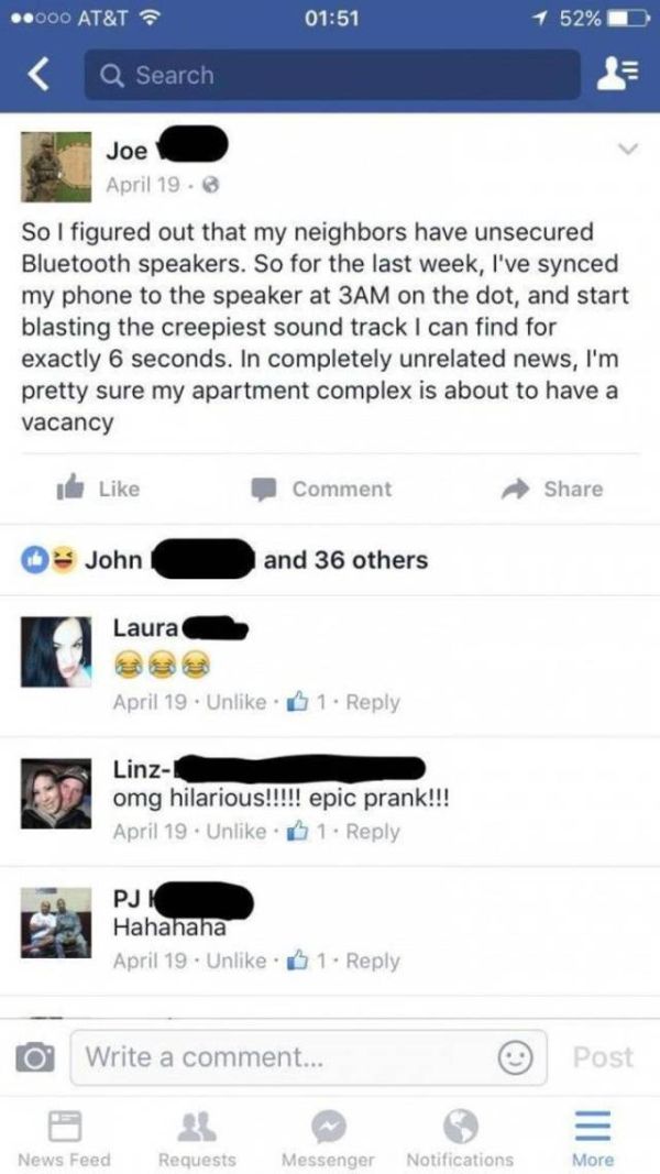 Guy Comes Up With Ingenious Plan To Get Rid Of His Crappy Neighbor (2 pics)