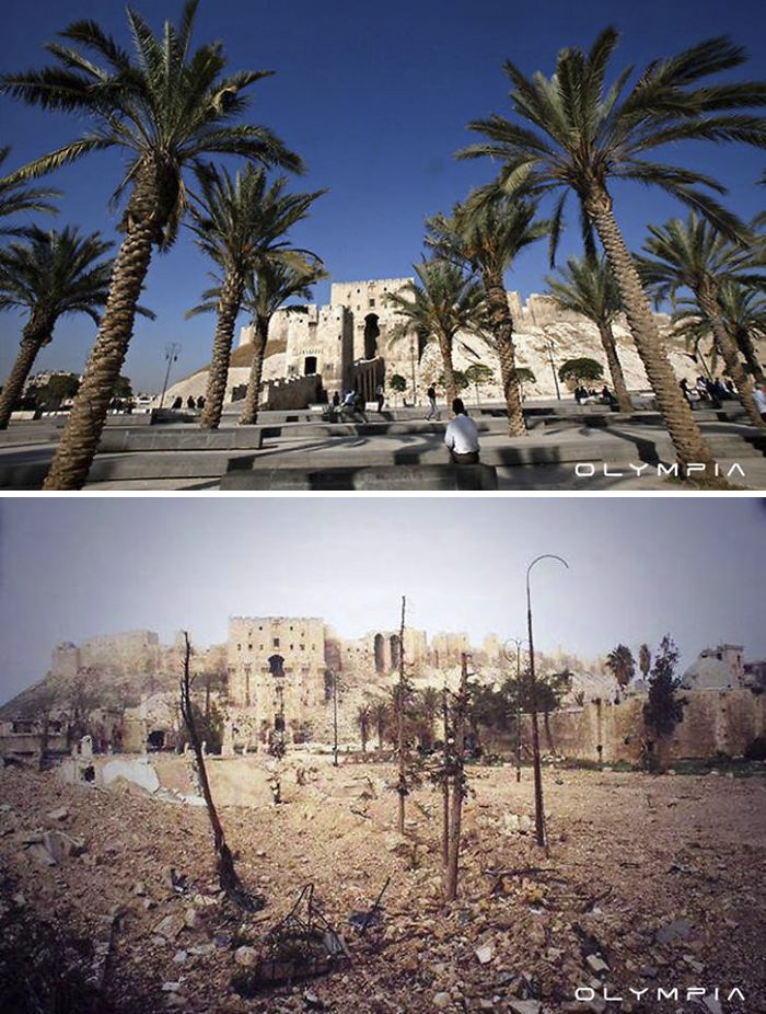 Before And After Pics Reveal How War Changed Syria's Largest City (28 pics)