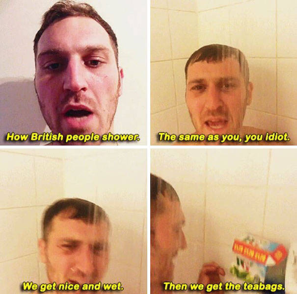 Amusing Memes Show How Different People Take Showers Around The World (17 pics)