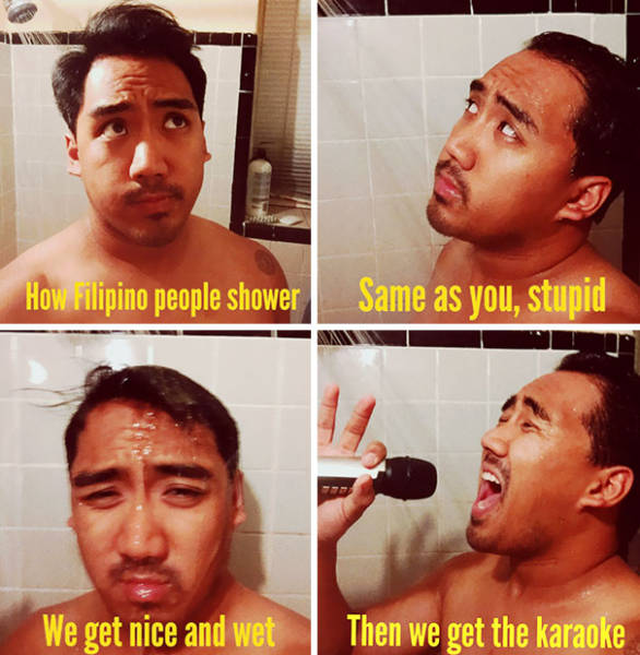 Amusing Memes Show How Different People Take Showers Around The World (17 pics)