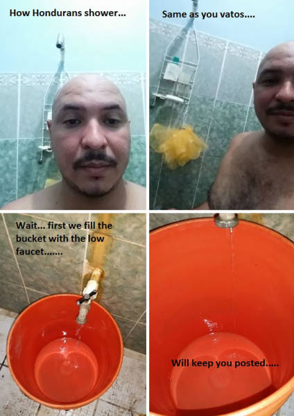 Amusing Memes Show How Different People Take Showers Around The World (17 pics)