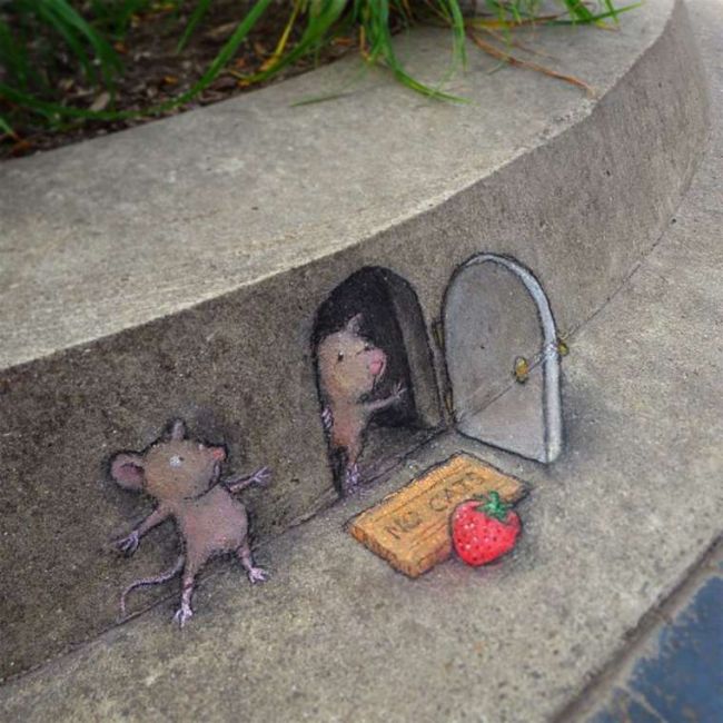Street Artist David Zinn Gives Pokemon Go A Run For Its Money (19 pics)