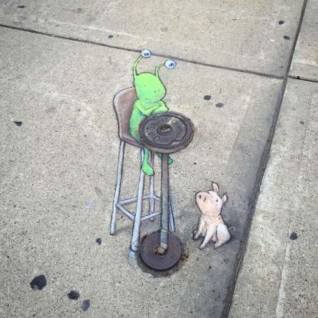Street Artist David Zinn Gives Pokemon Go A Run For Its Money (19 pics)