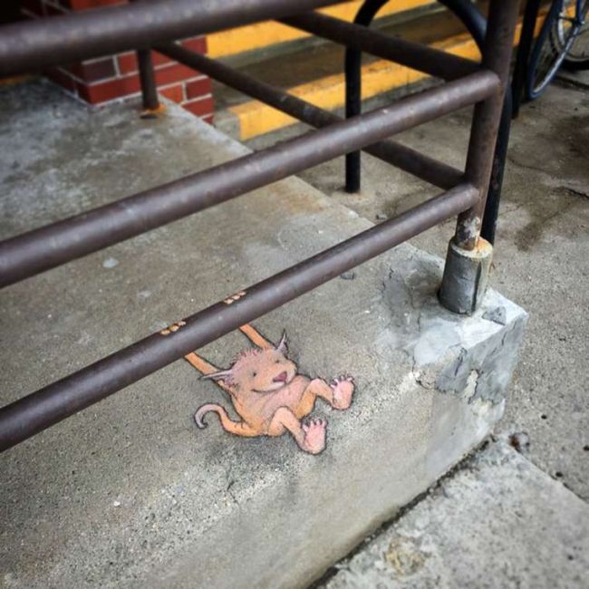 Street Artist David Zinn Gives Pokemon Go A Run For Its Money (19 pics)