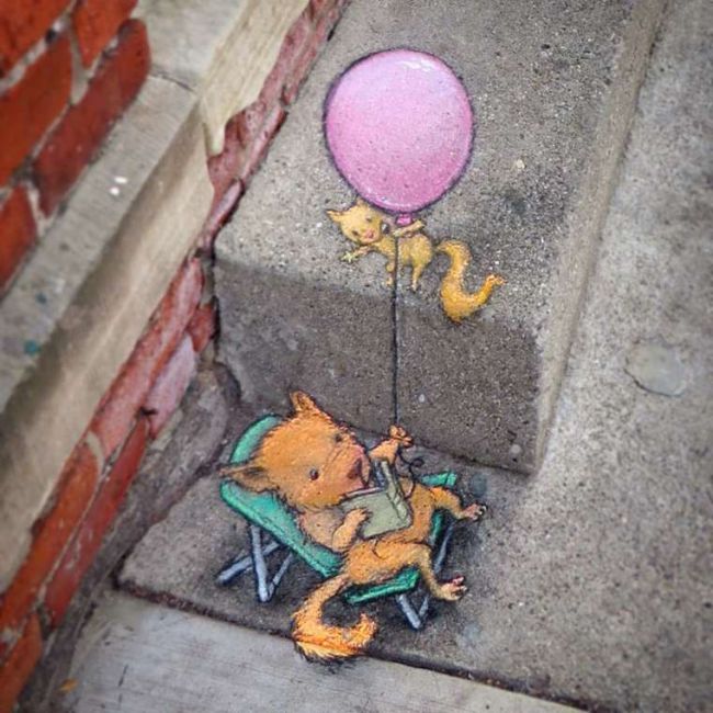 Street Artist David Zinn Gives Pokemon Go A Run For Its Money (19 pics)