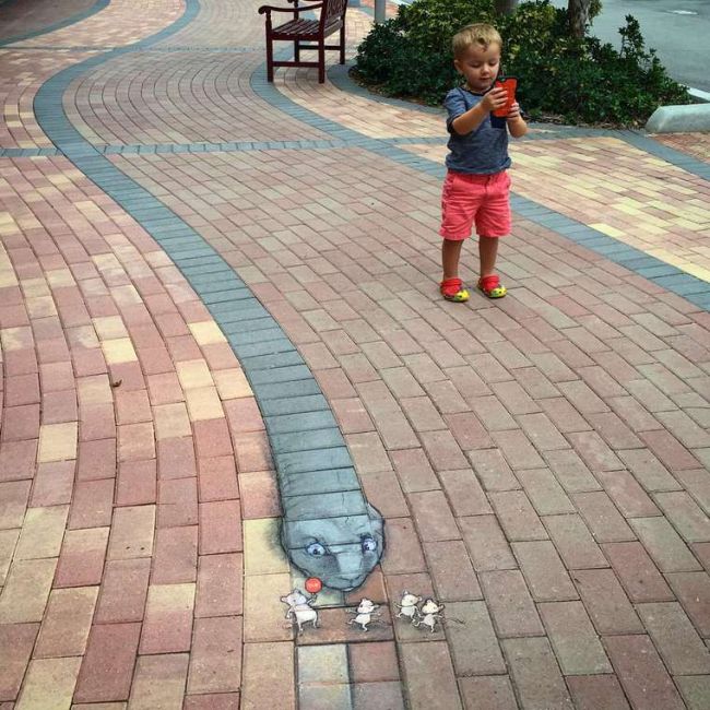 Street Artist David Zinn Gives Pokemon Go A Run For Its Money (19 pics)