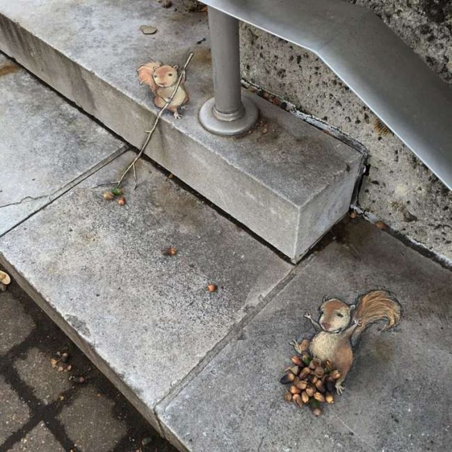 Street Artist David Zinn Gives Pokemon Go A Run For Its Money (19 pics)