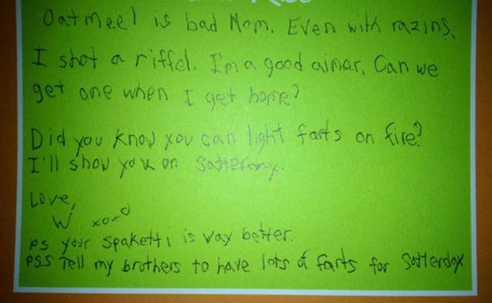 Boy Writes Adorable Letters To His Mom From Camp (3 pics)