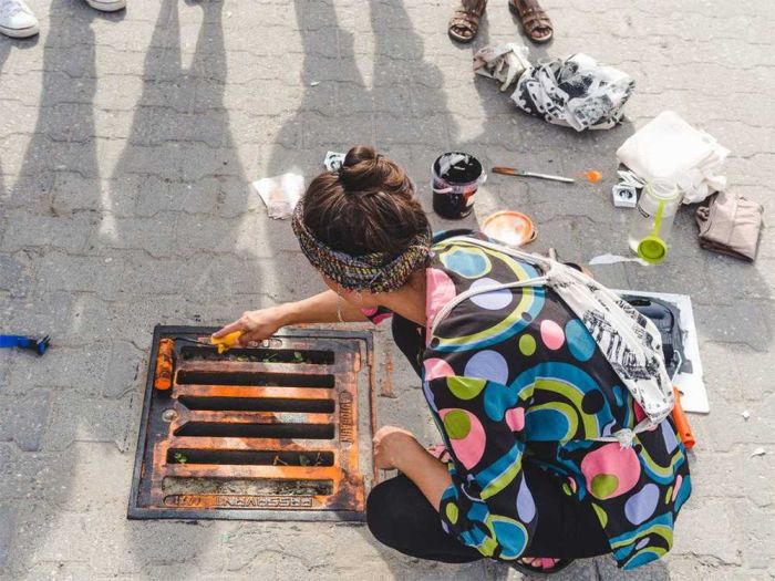 Berlin Artists Create Designer Clothes Using Manhole Covers (7 pics)