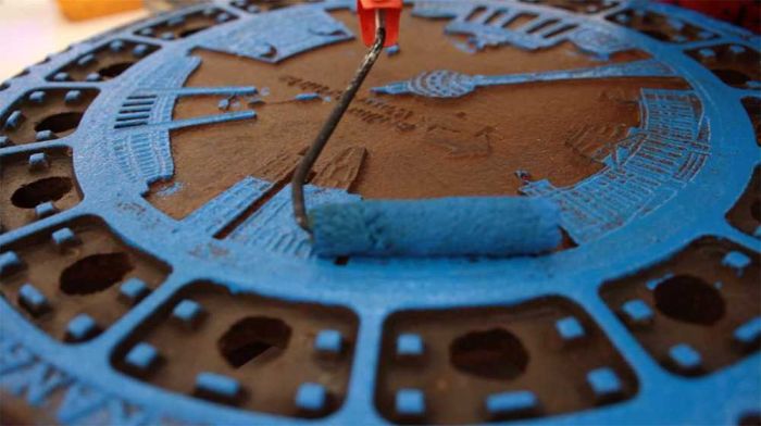Berlin Artists Create Designer Clothes Using Manhole Covers (7 pics)