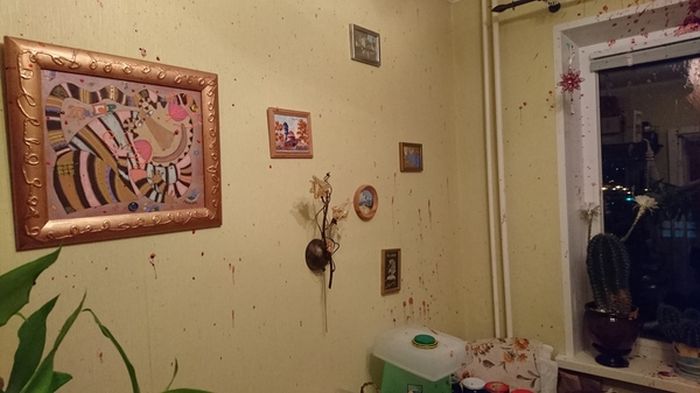 When A Bottle Of Cherry Juice Falls Into The Wrong Hands (5 pics)