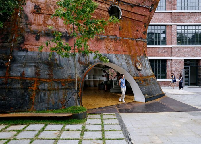 Old Rusty Ship Transformed Into A Stunning Pavilion (8 pics)