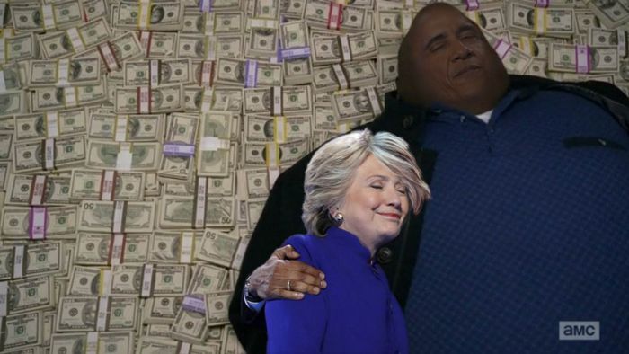 The Internet Turned Barack Obama's Embrace With Hillary Clinton Into A Hilarious Meme (18 pics)