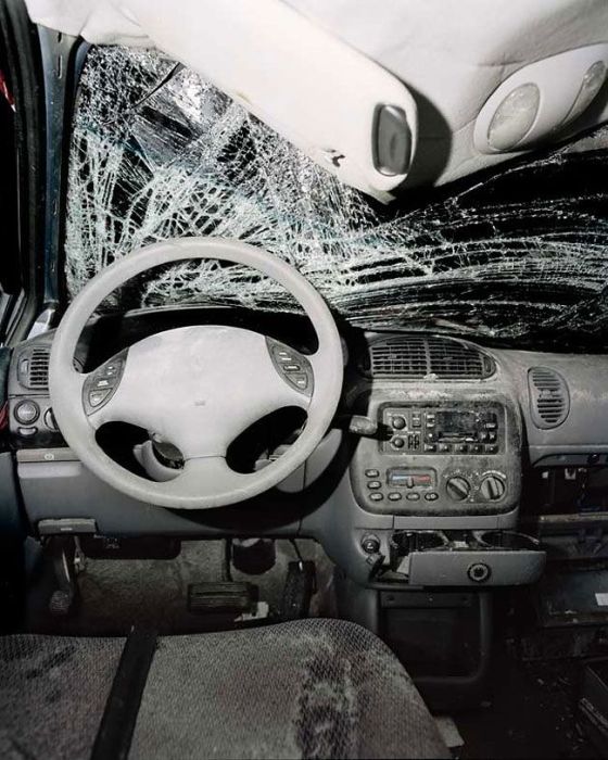 What The Inside Of A Car Looks Like After An Accident (13 pics)