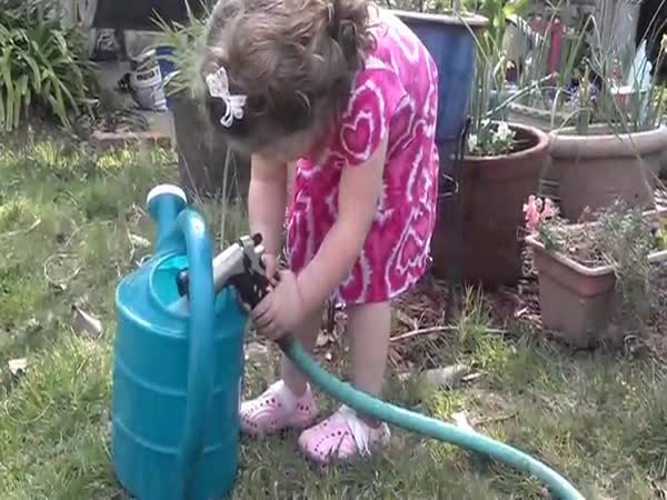 Little Girl Falls Victim To A Classic Prank