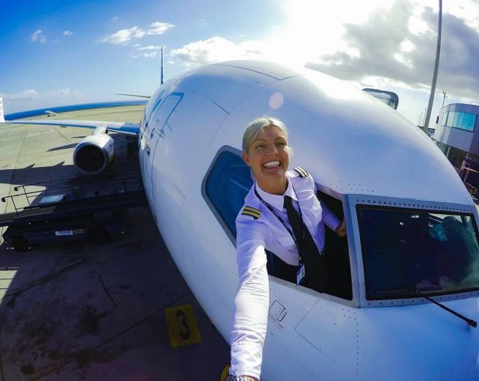 This Gorgeous Blonde Is Sweden's Most Beautiful Pilot (18 pics)