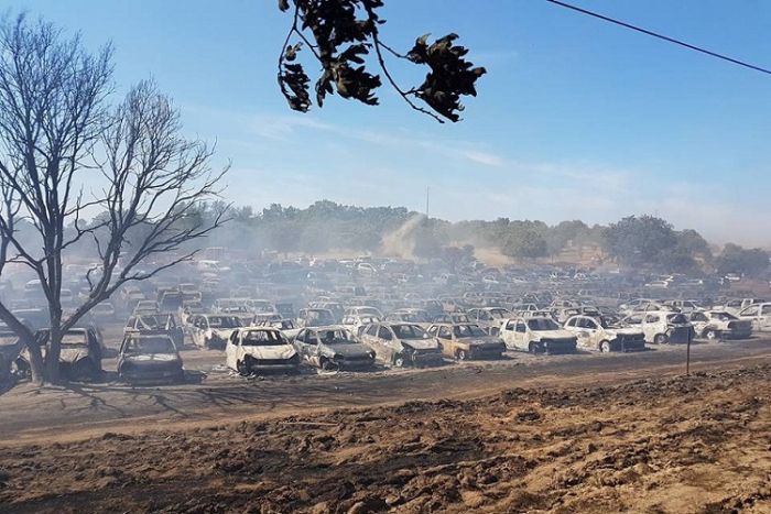 Over 400 Cars Destroyed By Fire At Music Festival (10 pics)