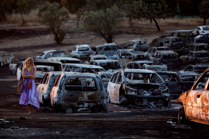 Over 400 Cars Destroyed By Fire At Music Festival (10 pics)