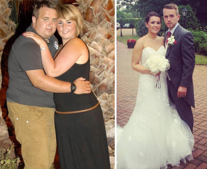 Before And After Photos Of Couples Who Dropped Weight Together (28 pics)