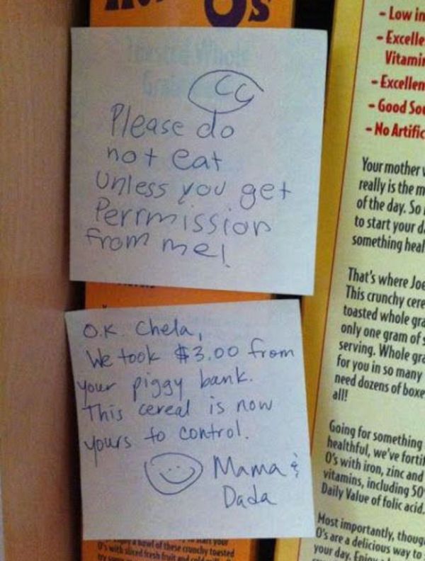 The 28 Funniest Notes Parents Have Ever Left For Their Kids 28 Pics