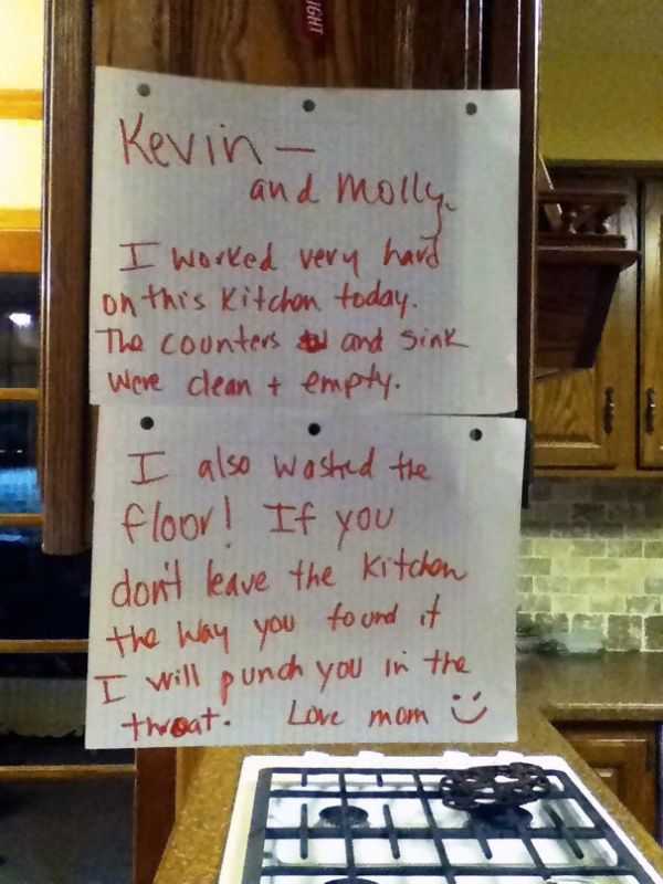The 28 Funniest Notes Parents Have Ever Left For Their Kids (28 pics)