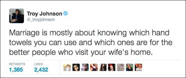 Married Men Use Hilarious Tweets To Describe Their Marriage (29 pics)