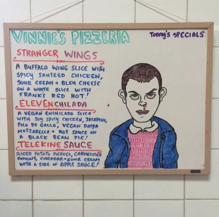 Vinny’s Pizzeria Has Fun Specials Inspired By Stranger Things And More (12 pics)