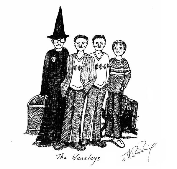 J.K Rowling Shares Unseen Personal Sketches Of Harry Potter (7 pics)