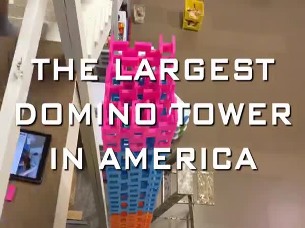 Huge Domino Tower Fail