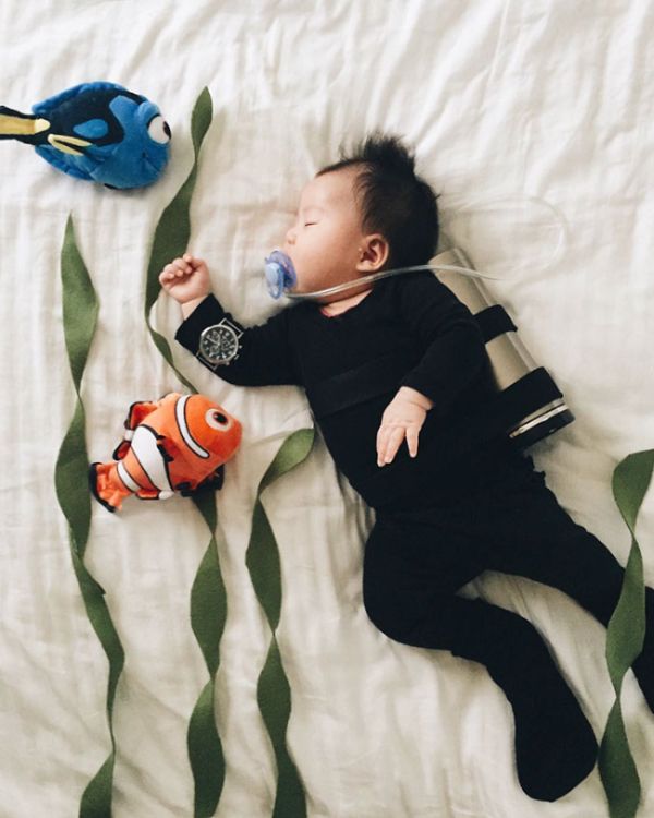 Sleeping Baby Has No Clue She's Secretly A Cosplay Star (28 pics)