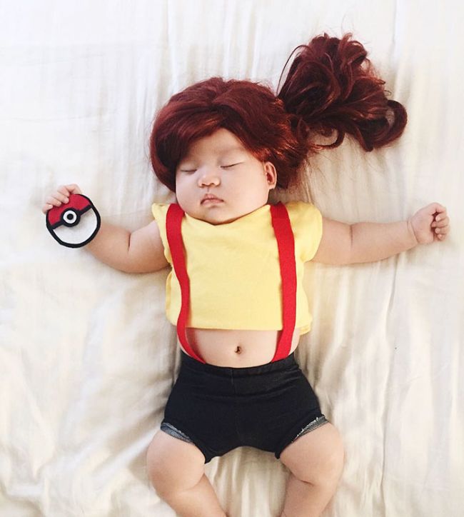 Sleeping Baby Has No Clue She's Secretly A Cosplay Star (28 pics)