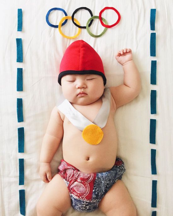 Sleeping Baby Has No Clue She's Secretly A Cosplay Star (28 pics)