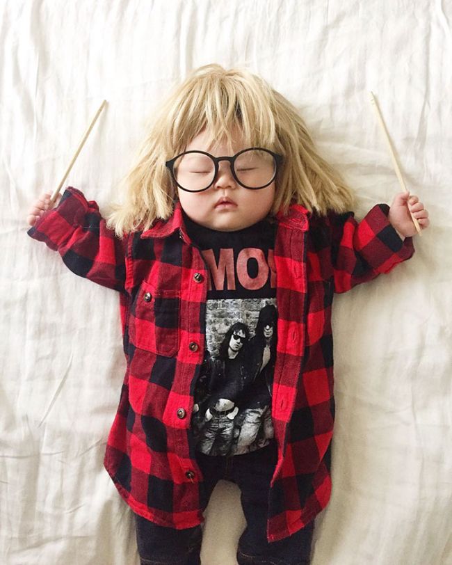 Sleeping Baby Has No Clue She's Secretly A Cosplay Star (28 pics)