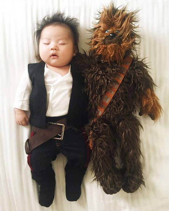 Sleeping Baby Has No Clue She's Secretly A Cosplay Star (28 pics)