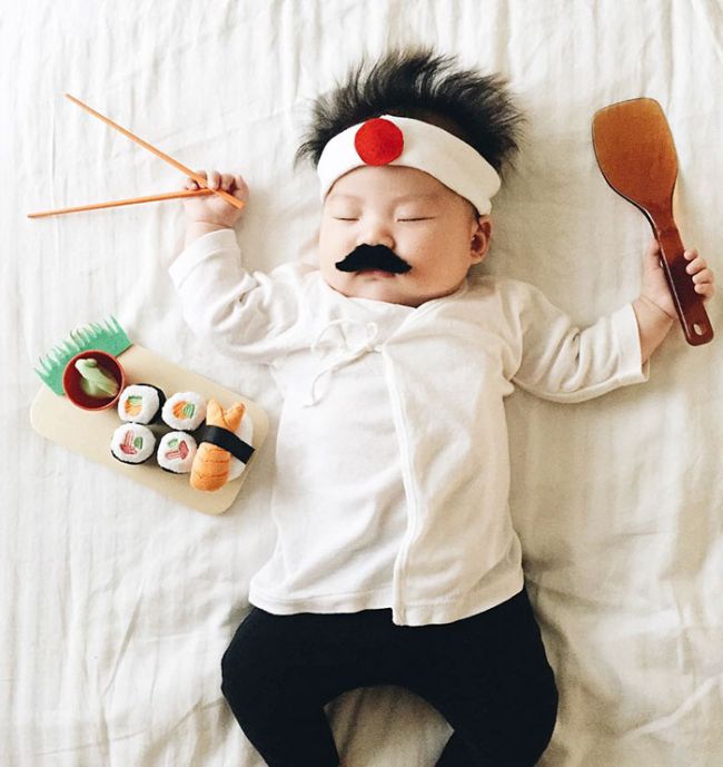 Sleeping Baby Has No Clue She's Secretly A Cosplay Star (28 pics)